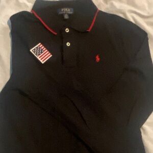 Polo youth boys Ralph Lauren  long sleeve Black shirt L